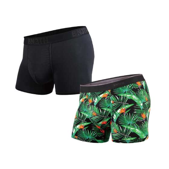 CLASSIC TRUNK SOLID×PRINT / PARADISE BALI-BLACK 2枚1SET