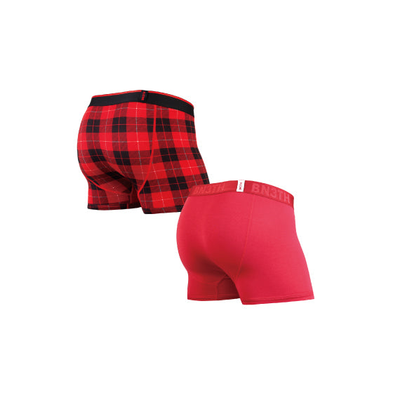 【20%OFF】CLASSIC TRUNK SOLID×PRINT / CRIMSON FIRESIDE-PLAID RED 2枚1SET