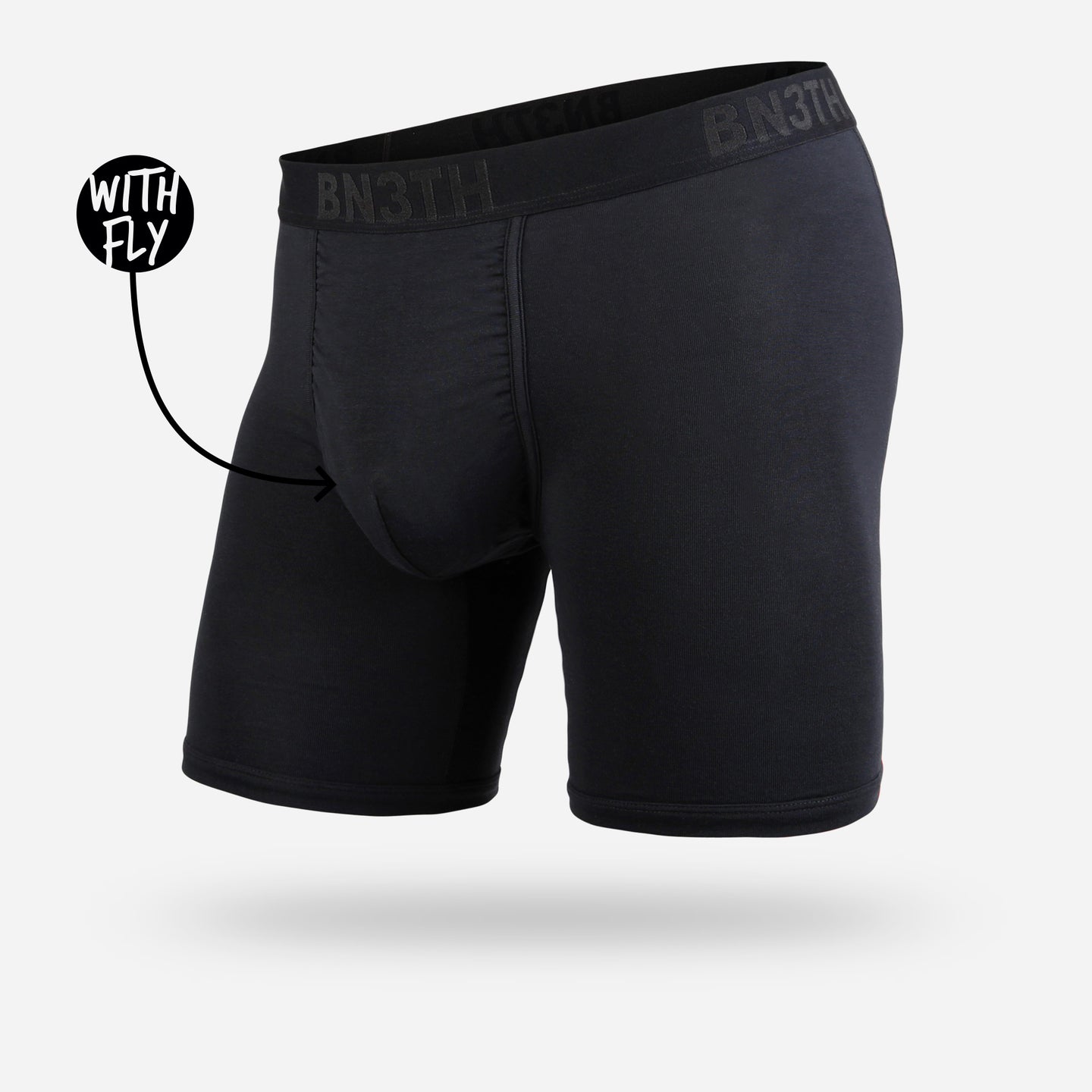 CLASSIC WITH FLY BOXER BRIEF 前開き / BLACK/BLACK