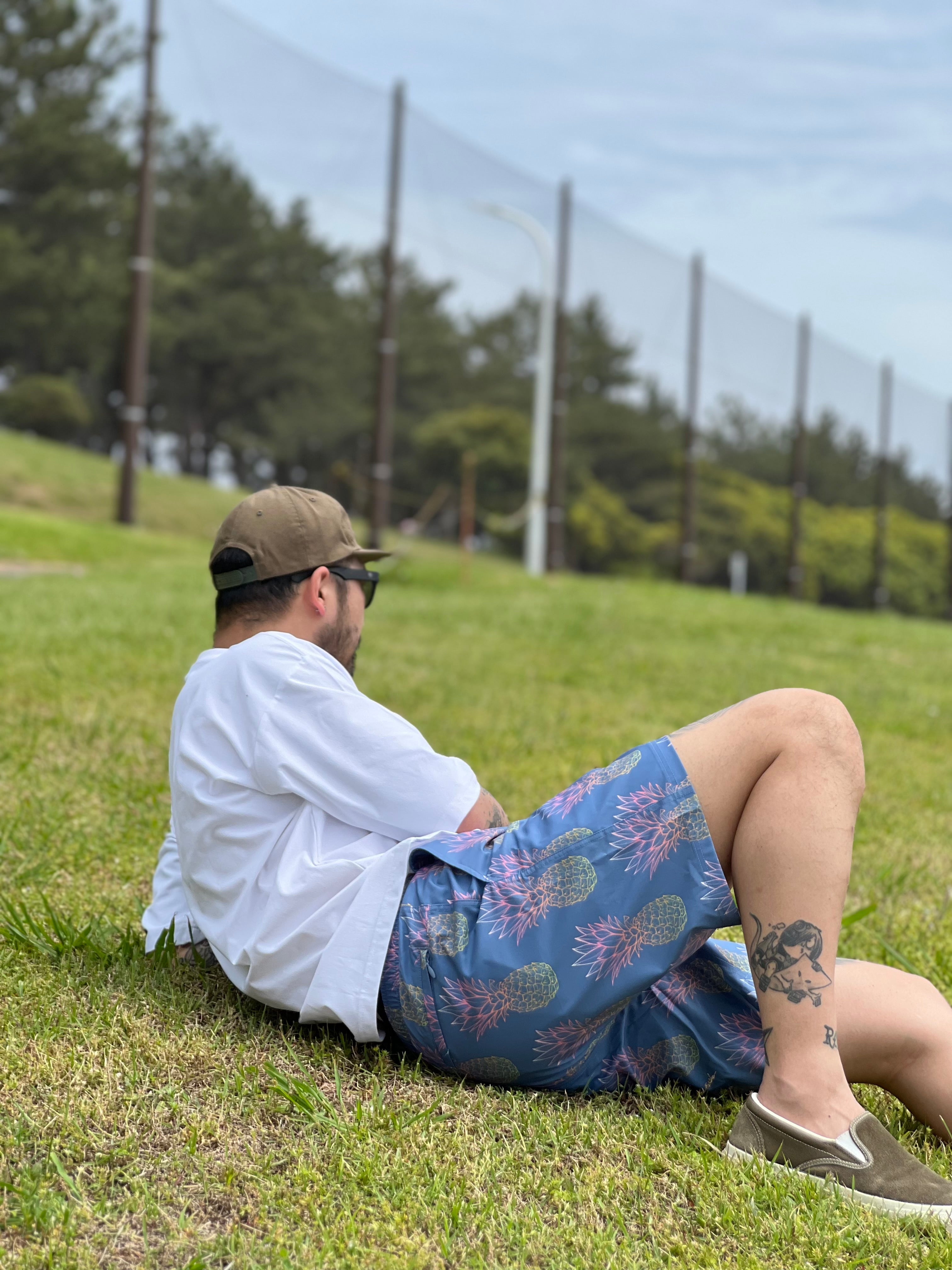 AGUA VOLLEY 2N1 SHORT-7" /GRANDE PINEAPPLE FADE FOG