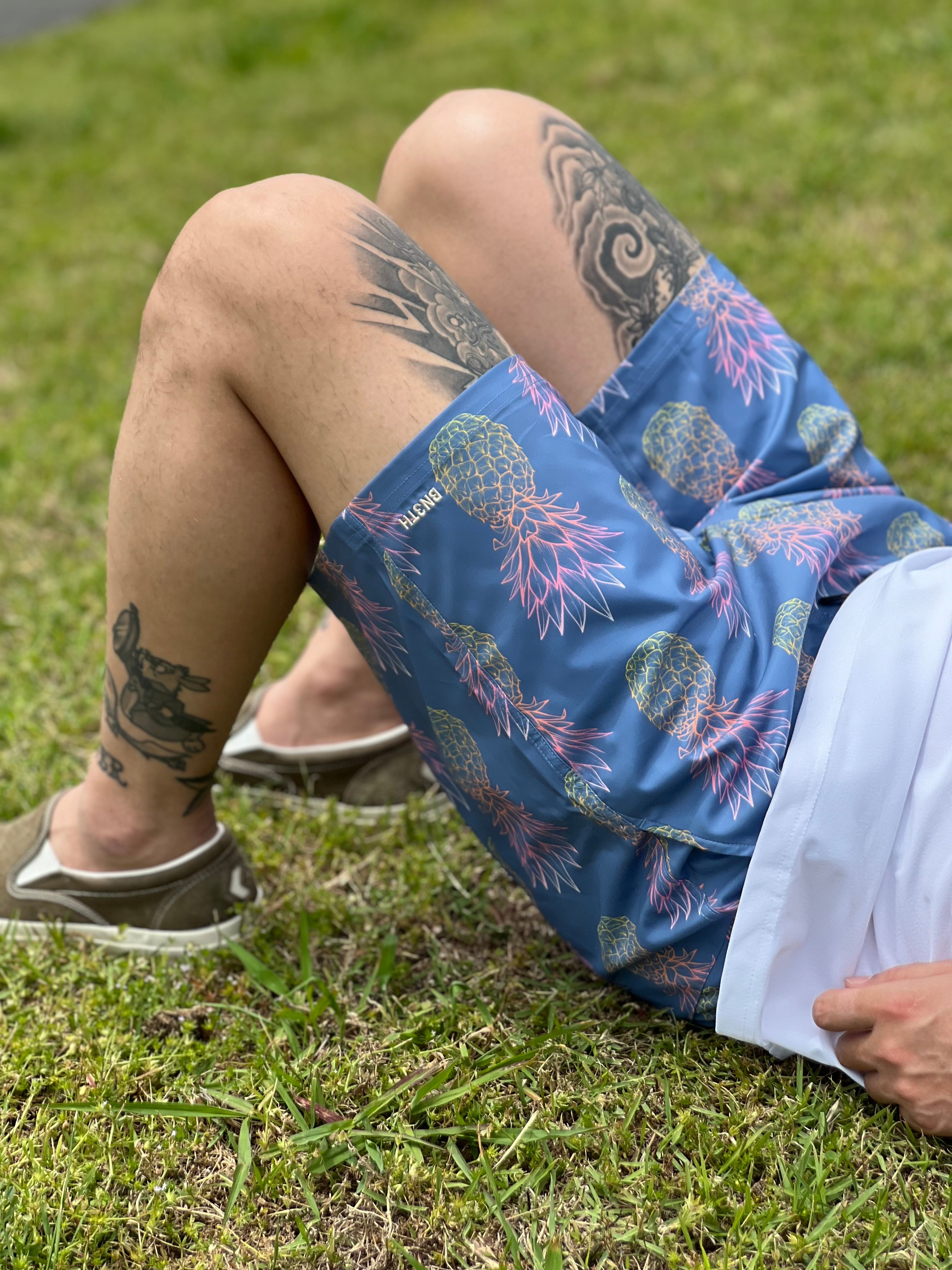 AGUA VOLLEY 2N1 SHORT-7" /GRANDE PINEAPPLE FADE FOG