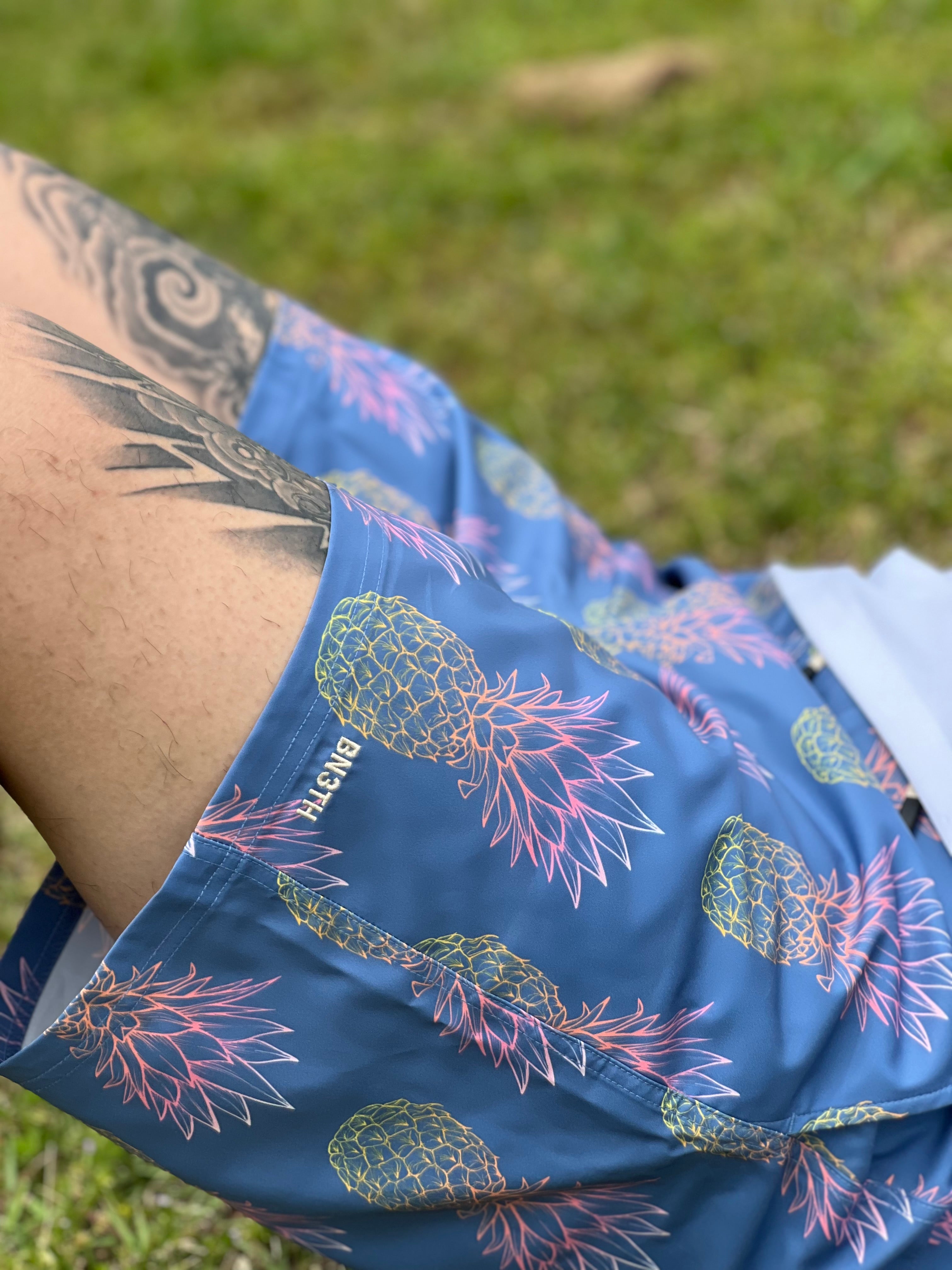 AGUA VOLLEY 2N1 SHORT-7" /GRANDE PINEAPPLE FADE FOG