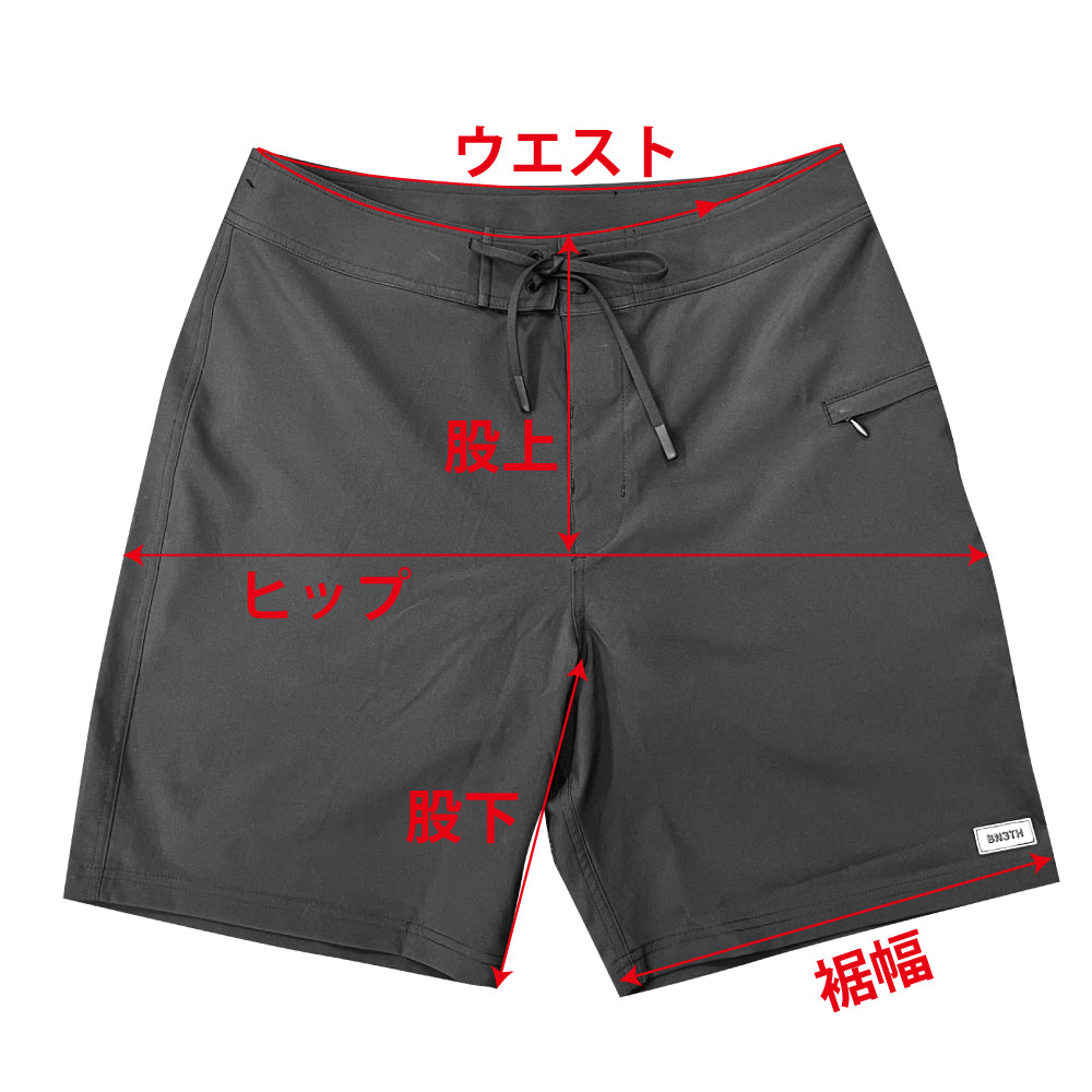 HIGHTIDE 2N1 BOARDSHORT 8インチ / BLACK