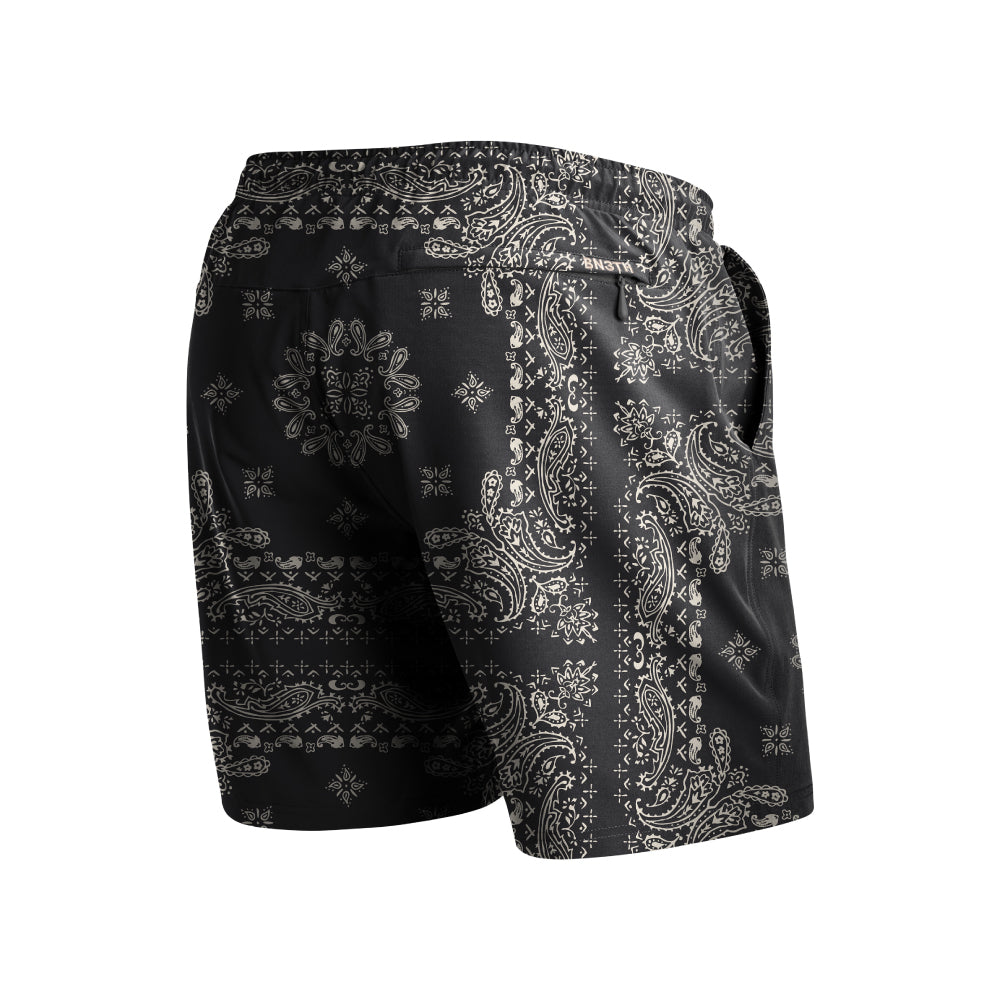 AGUA VOLLEY 2N1 SHORT-7" /BANDANA BLACK